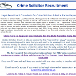 Crime Solicitor Recruitment